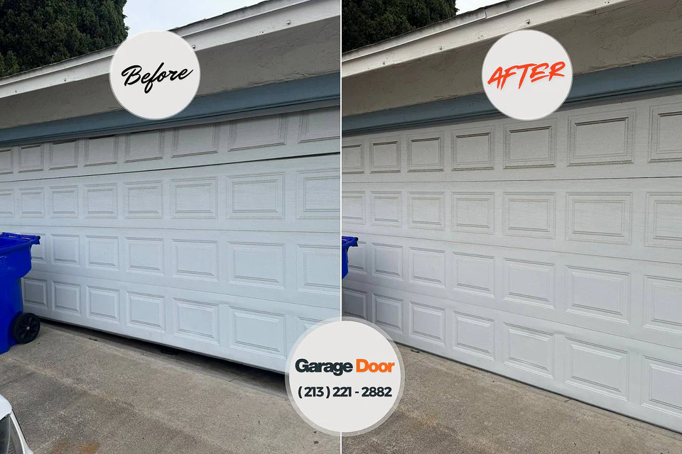 Before and after: garage door repair Mattydale, NY
